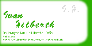 ivan hilberth business card